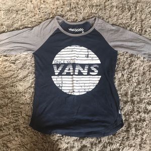 Van’s Women’s Baseball Quarter Length Sleeve Shirt